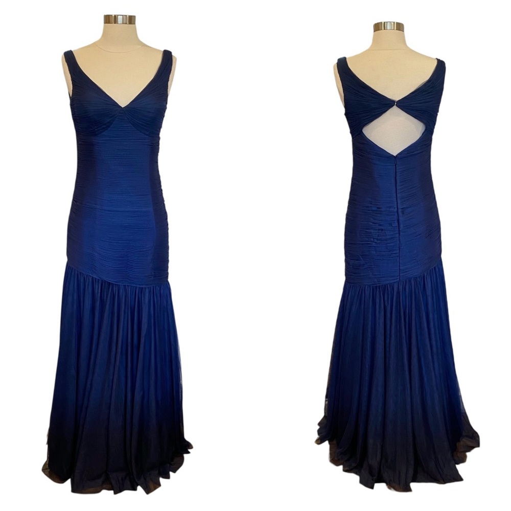 Monique Lhuillier Mermaid Tulle Trumpet Gown Bridesmaids Dress